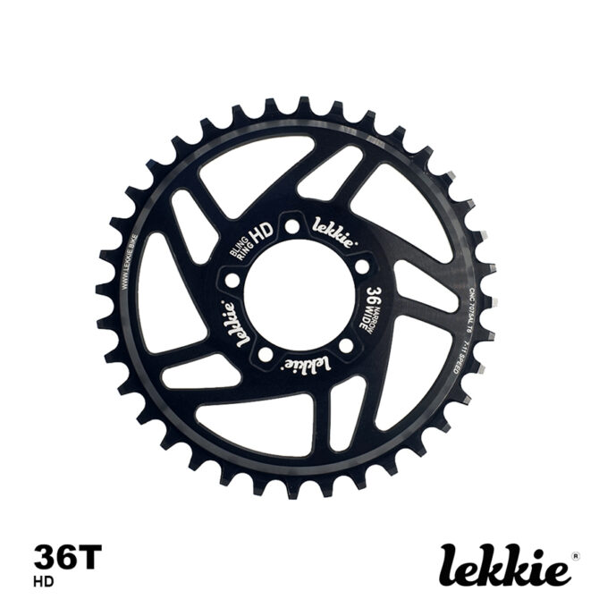 thumbnail image 2 of Lekkie Bling Ring Chainring For Bafang BBS01/BBS02 & BBSHD – 52T, Black, HD52T Model 2 of 2