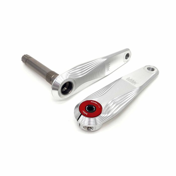 Nucleus CYC Photon Ebike Cranks - 160mm - Silver-red