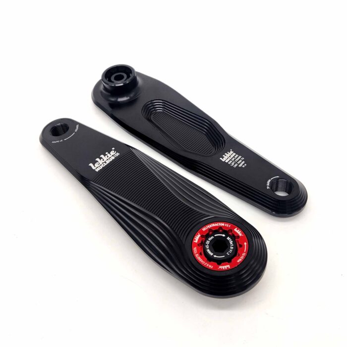 Nucleus ISIS Ebike Cranks - 155mm - Black-Red