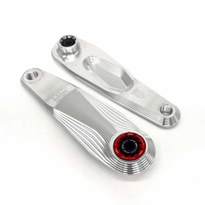 Nucleus ISIS Ebike Cranks - 155mm - Silver-Red
