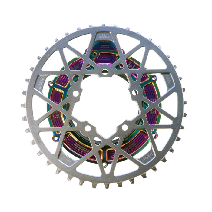 Bling Ring of Steel 40T- Bafang BBS01 BBS02 - 1045 Steel Chain ring and Slick Drive Cover Set